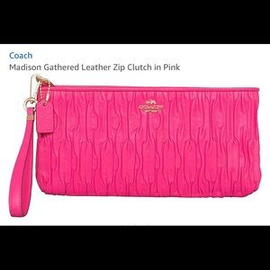 Coach pink Madison wristlet